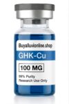ghk-cu-100mg-peptide-vial GHK-Cu 100mg copper peptide vial with deep blue lyophilized cake layout