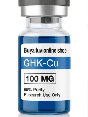 ghk-cu-100mg-peptide-vial GHK-Cu 100mg copper peptide vial with deep blue lyophilized cake layout