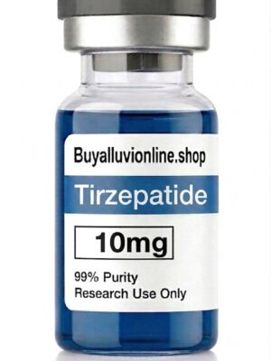 Tirzepatide 10mg dual GIP GLP-1 peptide vial showing solid white lyophilized cake laboratory layout⁠