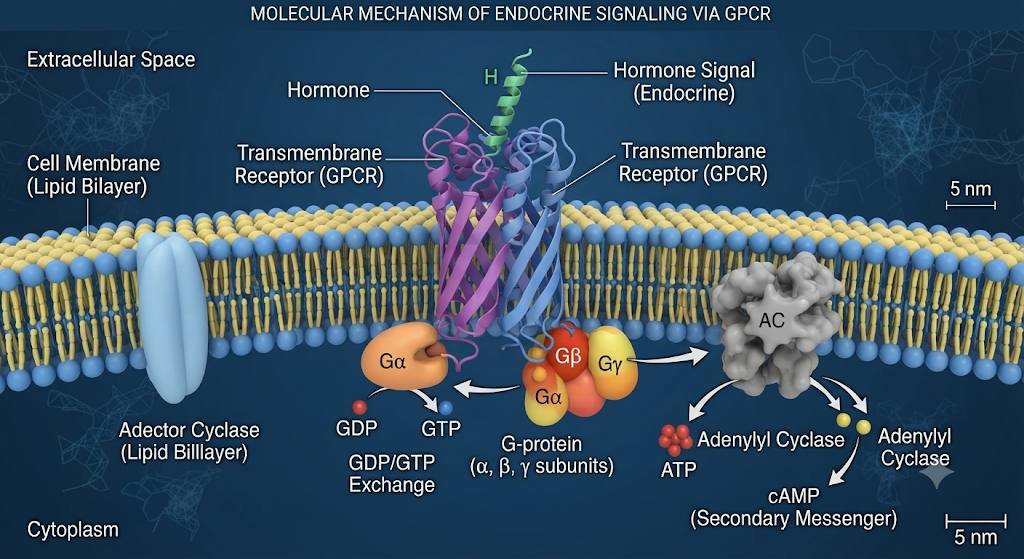 Amylin peptide molecular structure diagram for metabolic satiety research⁠